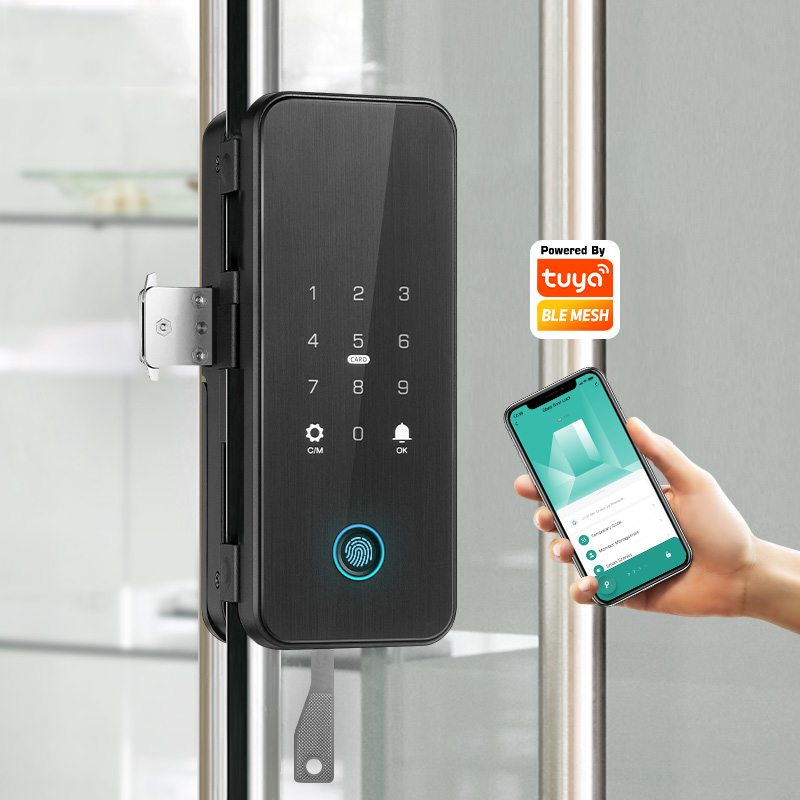 Tuya B1 Smart Finger Print  Lock for Glass Door