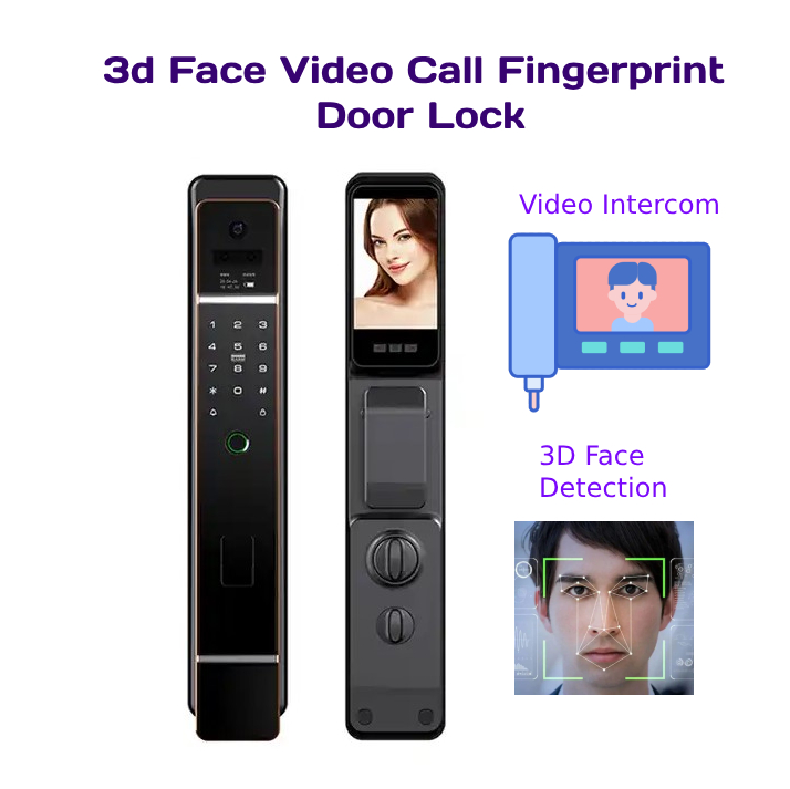 3D Face Recognition Smart Video Call and Fingerprint Door Lock L9